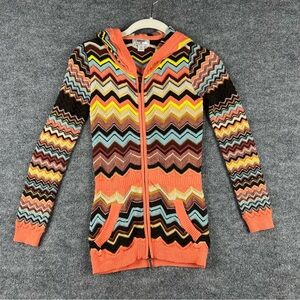 Missoni for Target Chevron Zip Hoodie Y2K Boho Multicolor Girls S / Women’s XS